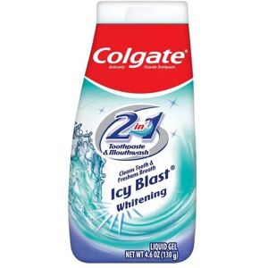 Colgate 2 IN 1 Icy Blast Toothpaste & Mouthwash Liquid Gel 130 g Colgate 2 IN 1 Icy Blast Toothpaste & Mouthwash Liquid Gel 130 g