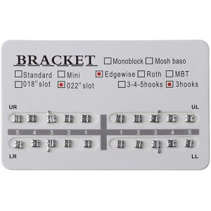 Unbranded New 20pcs Orthodontic Dental 022" Slot 3 Hooks Edgewise Metal Brackets Braces Unbranded New 20pcs Orthodontic Dental 022" Slot 3 Hooks Edgewise Metal Brackets Braces