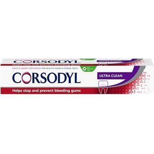 Corsodyl Ultra Clean Gum Care Toothpaste 75ml - Daily Fluoride, Stops Bleeding G Corsodyl Ultra Clean Gum Care Toothpaste 75ml - Daily Fluoride, Stops Bleeding G