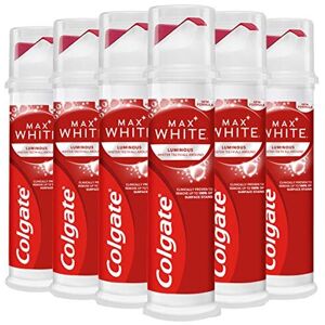 Colgate Max White Luminous Whitening Mint Toothpaste Pump 6 x 100ml Pack Colgate Max White Luminous Whitening Mint Toothpaste Pump 6 x 100ml Pack