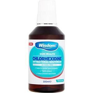 Unbranded Wisdom Chlorhexidine Mouthwash - Fresh Mint - Alcohol Free (2 x 300ml Bottles) Unbranded Wisdom Chlorhexidine Mouthwash - Fresh Mint - Alcohol Free (2 x 300ml Bottles)
