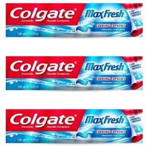 Colgate Max Fresh COOL MINT with Cooling Crystals Toothpaste, 100ml (Pack of 3) Colgate Max Fresh COOL MINT with Cooling Crystals Toothpaste, 100ml (Pack of 3)
