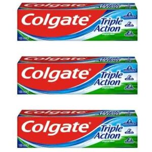 Colgate Triple Action Toothpaste 100 ml (Pack of 3) Colgate Triple Action Toothpaste 100 ml (Pack of 3)