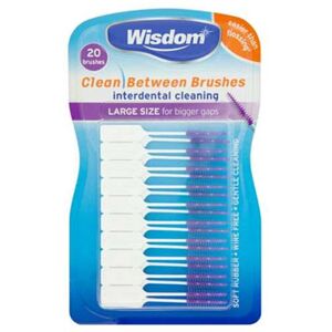 Wisdom Interdental Brushes Large Purple - 1 Pack of 20 Wisdom Interdental Brushes Large Purple - 1 Pack of 20