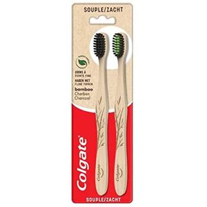 Colgate Bamboo Charcoal Soft Toothbrush 2pk Colgate Bamboo Charcoal Soft Toothbrush 2pk