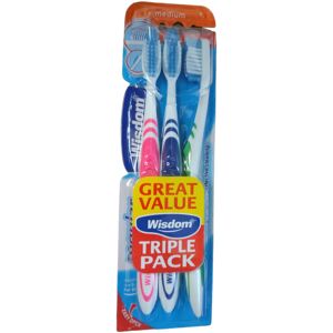 Wisdom Regular Plus Medium Toothbrush Triple Pack (Pack of 1 ) Wisdom Regular Plus Medium Toothbrush Triple Pack (Pack of 1 )
