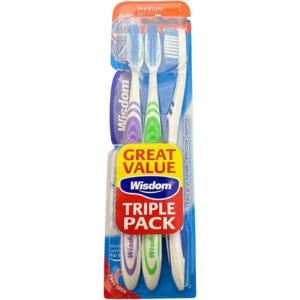 Wisdom Regular Plus Medium Toothbrushes - Triple pack Wisdom Regular Plus Medium Toothbrushes - Triple pack