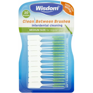 Wisdom Clean Between Interdental Brushes, Medium, Pack of 20 Wisdom Clean Between Interdental Brushes, Medium, Pack of 20