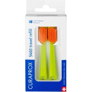 Curaprox CS 5460, refill for travel toothbrush Travel-Set, green-orange, 2 pieces Curaprox CS 5460, refill for travel toothbrush Travel-Set, green-orange, 2 pieces