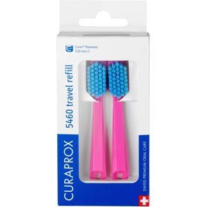 Curaprox CS 5460, refill for travel toothbrush Travel-Set, pink-blue, 2 pieces Curaprox CS 5460, refill for travel toothbrush Travel-Set, pink-blue, 2 pieces