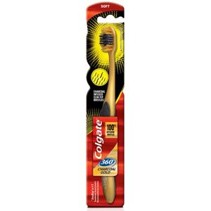 Colgate Toothbrush 360 Degree Charcoal Gold Soft Bristles Colgate Toothbrush 360 Degree Charcoal Gold Soft Bristles
