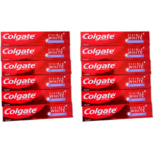 Colgate Visible White Teeth Whitening Toothpaste 12 x 75ml - Gently Removes Stai Colgate Visible White Teeth Whitening Toothpaste 12 x 75ml - Gently Removes Stai