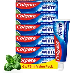 Colgate Advanced White Toothpaste, 6 x 75 ml - Whiter teeth in 10 Days - Clinica Colgate Advanced White Toothpaste, 6 x 75 ml - Whiter teeth in 10 Days - Clinica