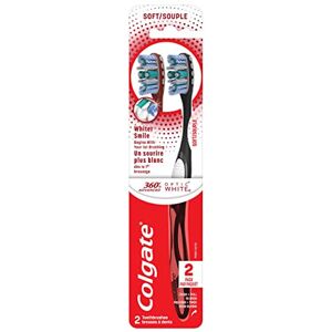 Colgate 360 Advanced Optic White Toothbrush Soft 2 Count Colgate 360 Advanced Optic White Toothbrush Soft 2 Count