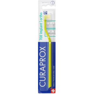 Curaprox CS 708 Implant Ortho Toothbrush, Green/Yellow, Single Pack Curaprox CS 708 Implant Ortho Toothbrush, Green/Yellow, Single Pack