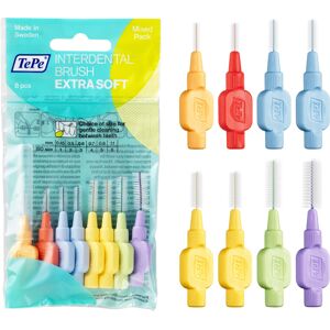 TePe Interdental Brush, Extra Soft, Mixed Pack, 0.45-1.1mm/ISO 1-6, 8pcs, Plaque TePe Interdental Brush, Extra Soft, Mixed Pack, 0.45-1.1mm/ISO 1-6, 8pcs, Plaque