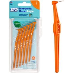 TePe Interdental Brush Angle, Orange, 0.45mm/ISO 1, 6pcs, Interspace Cleaning, P TePe Interdental Brush Angle, Orange, 0.45mm/ISO 1, 6pcs, Interspace Cleaning, P