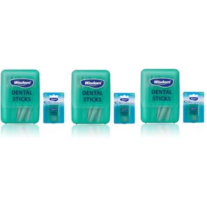 Wisdom Fresh Effect Mint Fluoride Dental Sticks - 100 Woodsticks X 3 Wisdom Fresh Effect Mint Fluoride Dental Sticks - 100 Woodsticks X 3