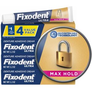 Fixodent Ultra Max Hold Secure Denture Adhesive Cream for Full and Partial Dentu Fixodent Ultra Max Hold Secure Denture Adhesive Cream for Full and Partial Dentu