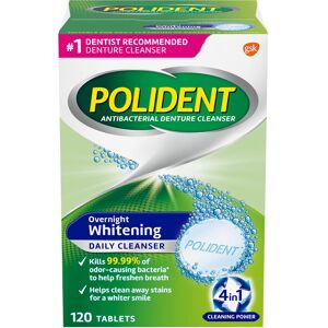 Polident Overnight Whitening Denture Cleanser Tablets - 120 Count Polident Overnight Whitening Denture Cleanser Tablets - 120 Count