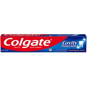 Colgate Cavity Protection Toothpaste with Fluoride Minty Great Regular Flavor Colgate Cavity Protection Toothpaste with Fluoride Minty Great Regular Flavor