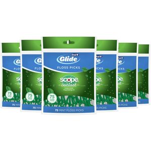 Oral-B Oral B Glide Dental Floss Picks Complete With Scope Outlast Mint 75 Count Pa Oral-B Oral B Glide Dental Floss Picks Complete With Scope Outlast Mint 75 Count Pa