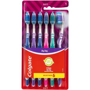 Colgate Toothbrush Zig Zag Soft 6pk Colgate Toothbrush Zig Zag Soft 6pk