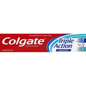 Colgate Triple Action Toothpaste 4 Ounce Colgate Triple Action Toothpaste 4 Ounce