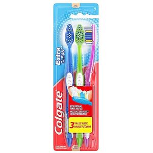 Colgate Extra Clean Full Head Toothbrush, Soft - 3 Count Colgate Extra Clean Full Head Toothbrush, Soft - 3 Count