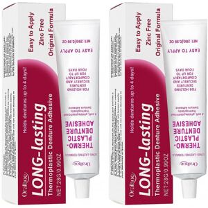 Unbranded (2pcs) Thermoplastic Denture Adhesive Refits and Secures Loose Upper and Lower D Unbranded (2pcs) Thermoplastic Denture Adhesive Refits and Secures Loose Upper and Lower D