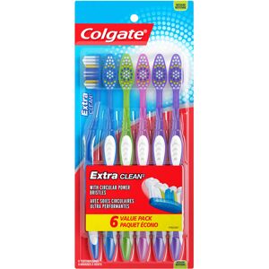 Colgate Extra Clean Full Head Toothbrush Medium - 6 Count Colgate Extra Clean Full Head Toothbrush Medium - 6 Count