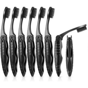 Unbranded 8 Packs Travel Toothbrushes Individually Wrapped Black Folding Toothbrush for Tr Unbranded 8 Packs Travel Toothbrushes Individually Wrapped Black Folding Toothbrush for Tr