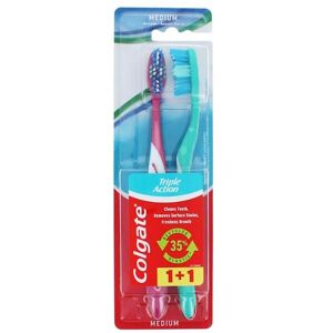 12 x Colgate Toothbrush Triple Action Medium Twin Pack (Colours Vary) 12 x Colgate Toothbrush Triple Action Medium Twin Pack (Colours Vary)