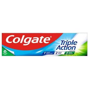 3 x Colgate Triple Action Original Mint Toothpaste 100ml 3 x Colgate Triple Action Original Mint Toothpaste 100ml