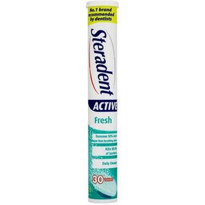 3 x Steradent Active Fresh 30 Denture Cleaning Tablets 3 x Steradent Active Fresh 30 Denture Cleaning Tablets