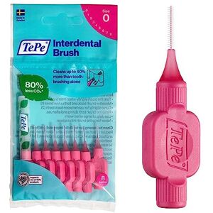 TePe Interdental Brushes Type: Original Pink Size 0 (0.4mm) 1 Pack of 8 TePe Interdental Brushes Type: Original Pink Size 0 (0.4mm) 1 Pack of 8