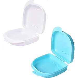 Unbranded (As show, One size) 2 invisible braces (light blue+white), retainer container pa Unbranded (As show, One size) 2 invisible braces (light blue+white), retainer container pa