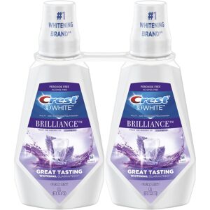 Crest Mouthwash/Mouth Rinse 3D White Brilliance Whitening Alcohol Free Clean Crest Mouthwash/Mouth Rinse 3D White Brilliance Whitening Alcohol Free Clean