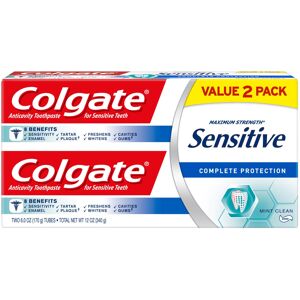 Colgate Sensitive Toothpaste, Complete Protection, Mint Clean - 6 ounce (Pack of Colgate Sensitive Toothpaste, Complete Protection, Mint Clean - 6 ounce (Pack of