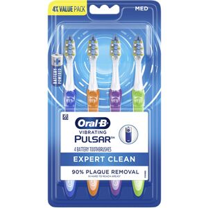 Oral-B Pulsar Expert Clean Battery Powered Toothbrush Medium 4 Count Oral-B Pulsar Expert Clean Battery Powered Toothbrush Medium 4 Count