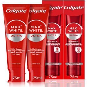 Colgate Max White Ultra Active Foam Whitening Toothpaste 75ml, Deeply whitens in Colgate Max White Ultra Active Foam Whitening Toothpaste 75ml, Deeply whitens in