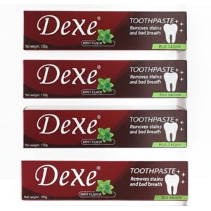 Unbranded (PACK OF 4) DeXe Toothpaste Mint Flavor 120g Each Whitening, Stain Removal, Fr Unbranded (PACK OF 4) DeXe Toothpaste Mint Flavor 120g Each Whitening, Stain Removal, Fr