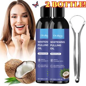 Unbranded 2X Coconut Oil and Mint Pulling Mouthwash - Tongue Scraper Included Unbranded 2X Coconut Oil and Mint Pulling Mouthwash - Tongue Scraper Included