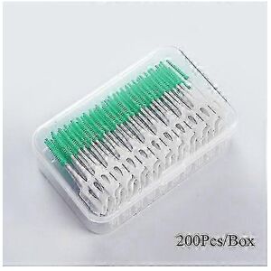 Unbranded (Green) 200pcs Interdental Brushes Sticks Toothpicks Blue Dental Floss Teeth Too Unbranded (Green) 200pcs Interdental Brushes Sticks Toothpicks Blue Dental Floss Teeth Too