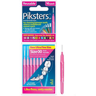 Piksters - Interdental Brushes - Pink - 00 - Interdental Piksters - Interdental Brushes - Pink - 00 - Interdental