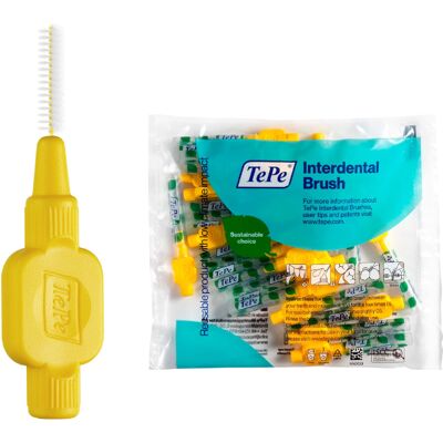 TEPE Interdental Brush Original - Dental Brushes Between Teeth - 20 Pk, Yellow TEPE Interdental Brush Original - Dental Brushes Between Teeth - 20 Pk, Yellow