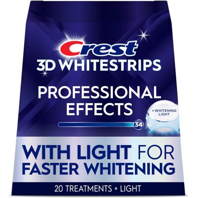 Crest 3D Whitestrips Professional Effects + LED Light - Teeth Whitening Kit, 1 L Crest 3D Whitestrips Professional Effects + LED Light - Teeth Whitening Kit, 1 L