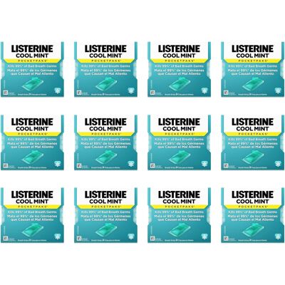 Listerine Cool Mint PocketPaks Breath Strips Dissolving Oral Care Strips for Fre Listerine Cool Mint PocketPaks Breath Strips Dissolving Oral Care Strips for Fre
