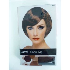 Smiffys Brown Ladies Bob Wig With Side Fringe - wig bob fancy dress short babe ladies b Smiffys Brown Ladies Bob Wig With Side Fringe - wig bob fancy dress short babe ladies b
