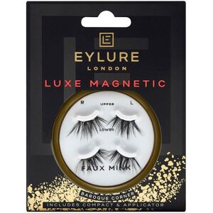 Eylure Luxe Magnetic Faux Mink Black Lashes - Baroque Corner - Adhesive Included Eylure Luxe Magnetic Faux Mink Black Lashes - Baroque Corner - Adhesive Included